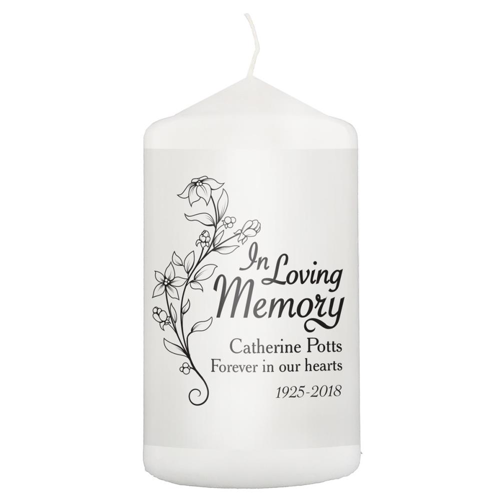 Personalised In Loving Memory Pillar Candle £11.69